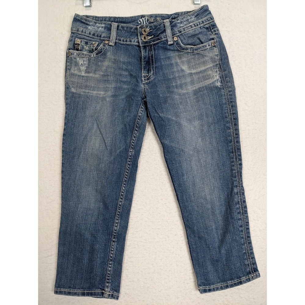 Miss Me Womens Capri Jeans Size 28 Cotton Blend‎ Blue